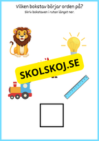 Vilken bokstav börjar orden på?