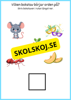 Vilken bokstav börjar orden på?