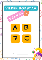 Vilken bokstav saknas?