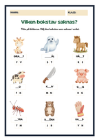 Vilken bokstav saknas? – Fonologisk medvetenhet