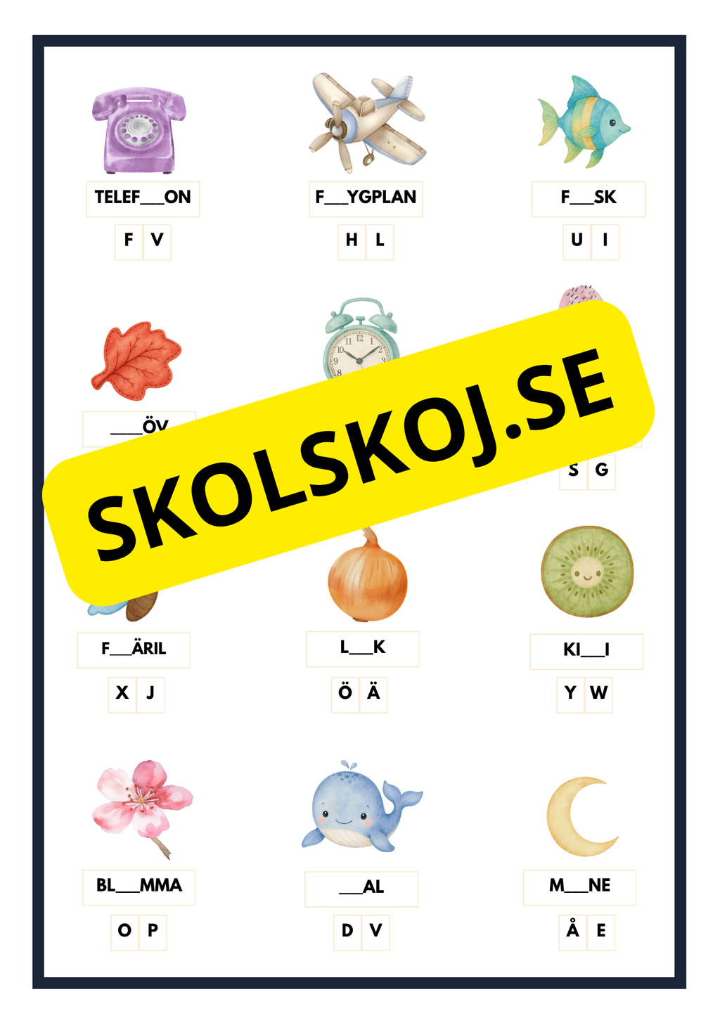 Vilken bokstav saknas? – Fonologisk medvetenhet
