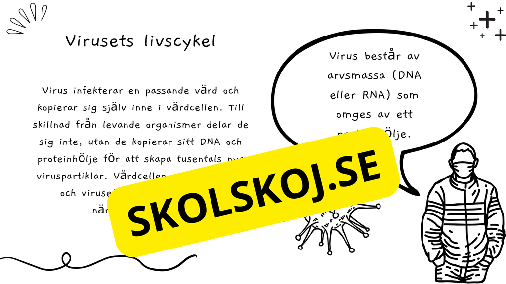 Virus - Biologi - Presentation + frågor - Åk 6 - 9
