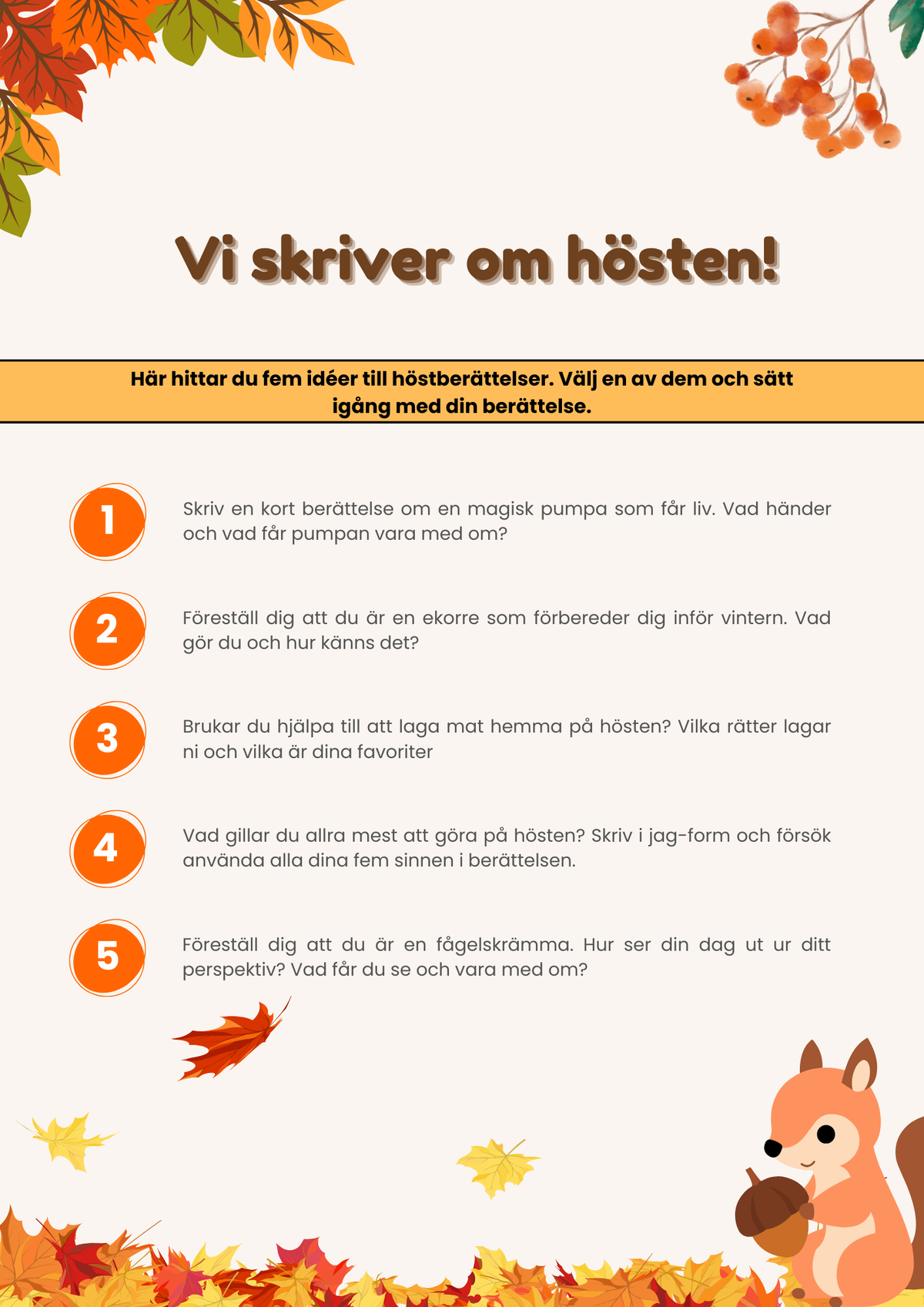 Vi skriver om hösten