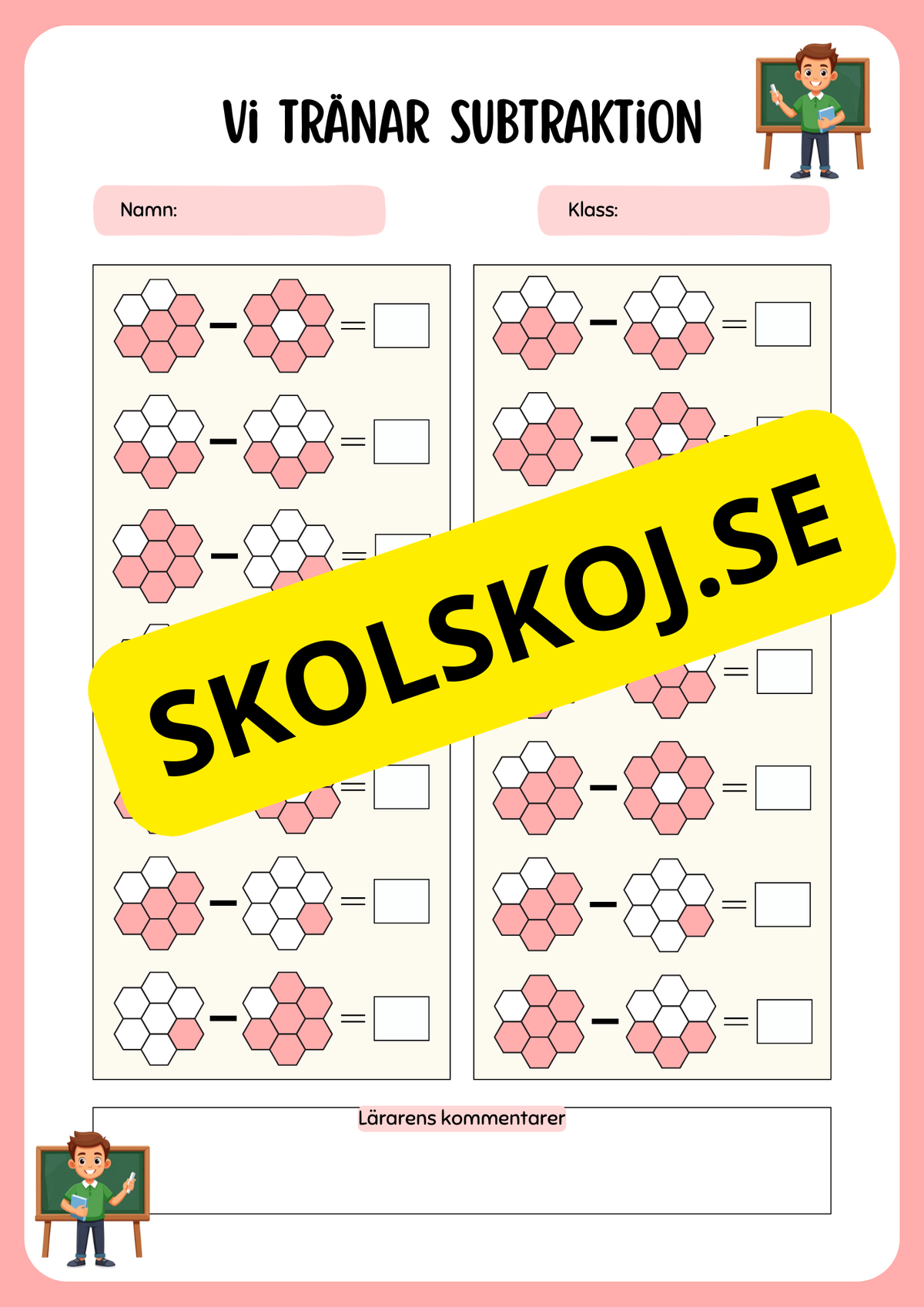 Vi tränar de fyra räknesätten