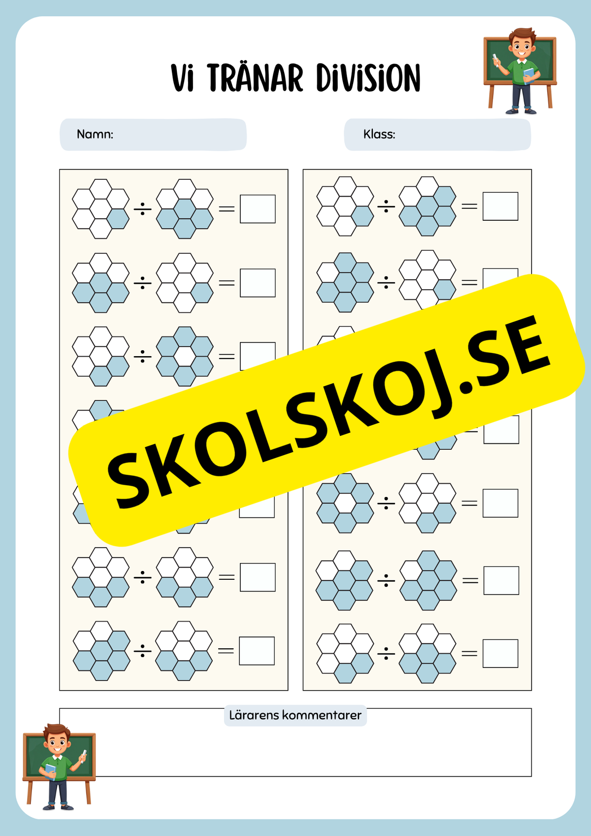 Vi tränar de fyra räknesätten