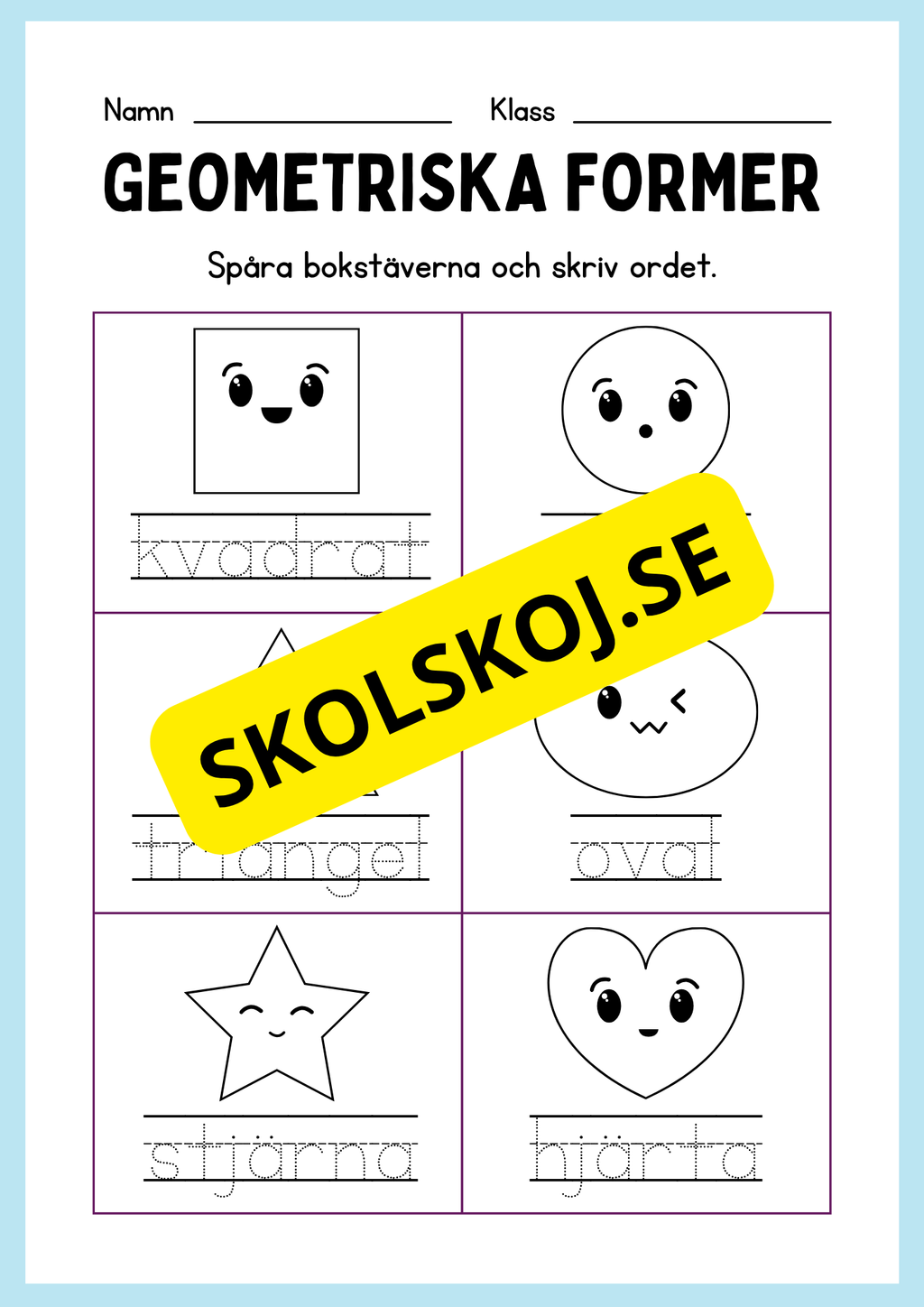 Geometriska former - Förskoleklass - Årskurs 3