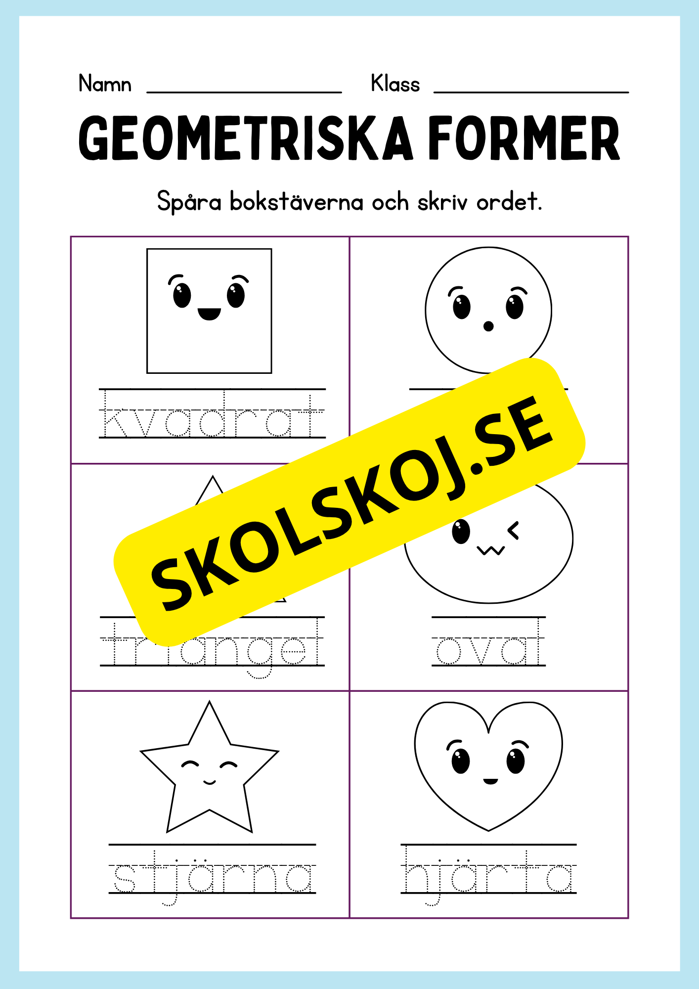 Geometriska former - Förskoleklass - Årskurs 3