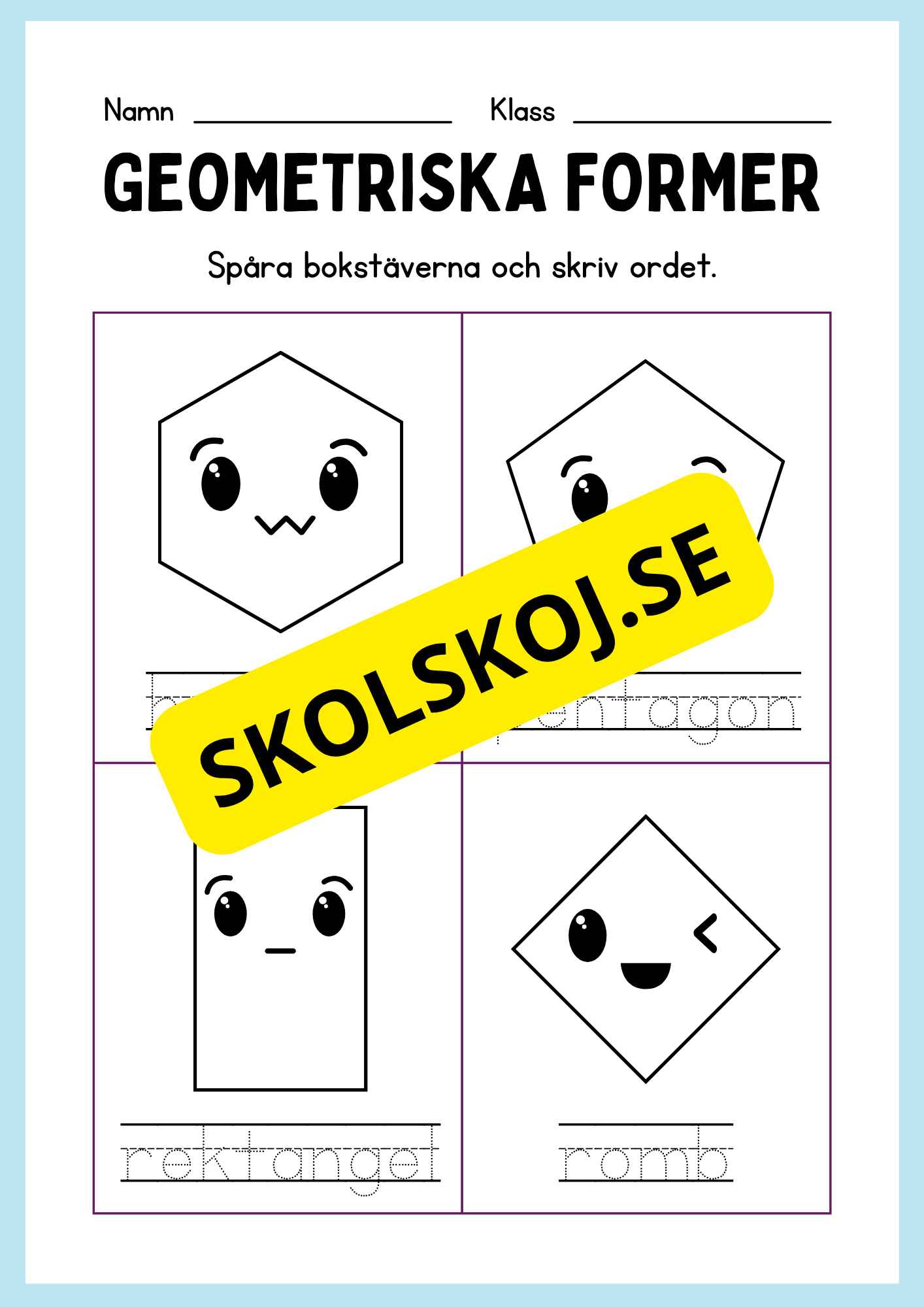 Geometriska former - Förskoleklass - Årskurs 3