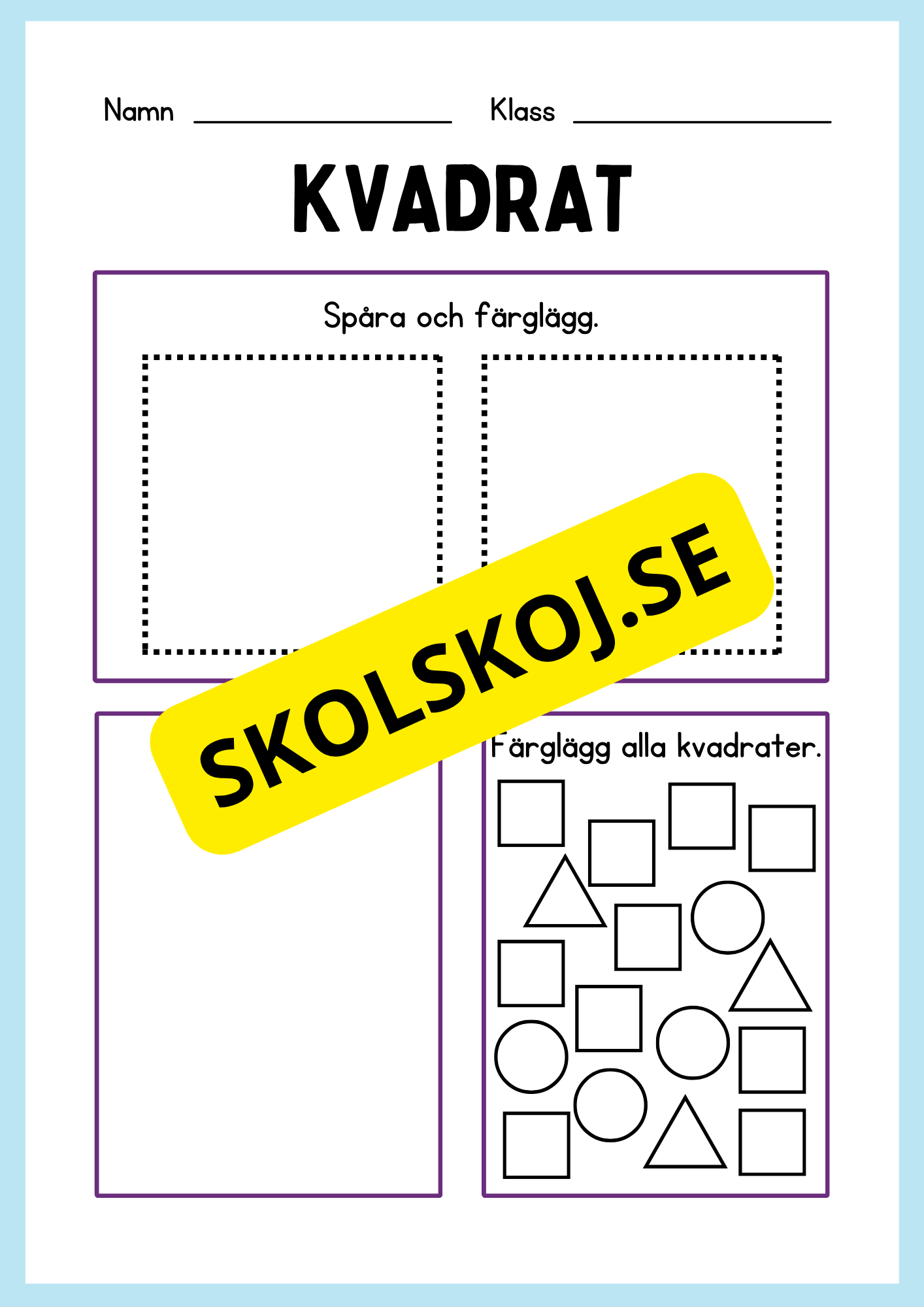 Geometriska former - Förskoleklass - Årskurs 3
