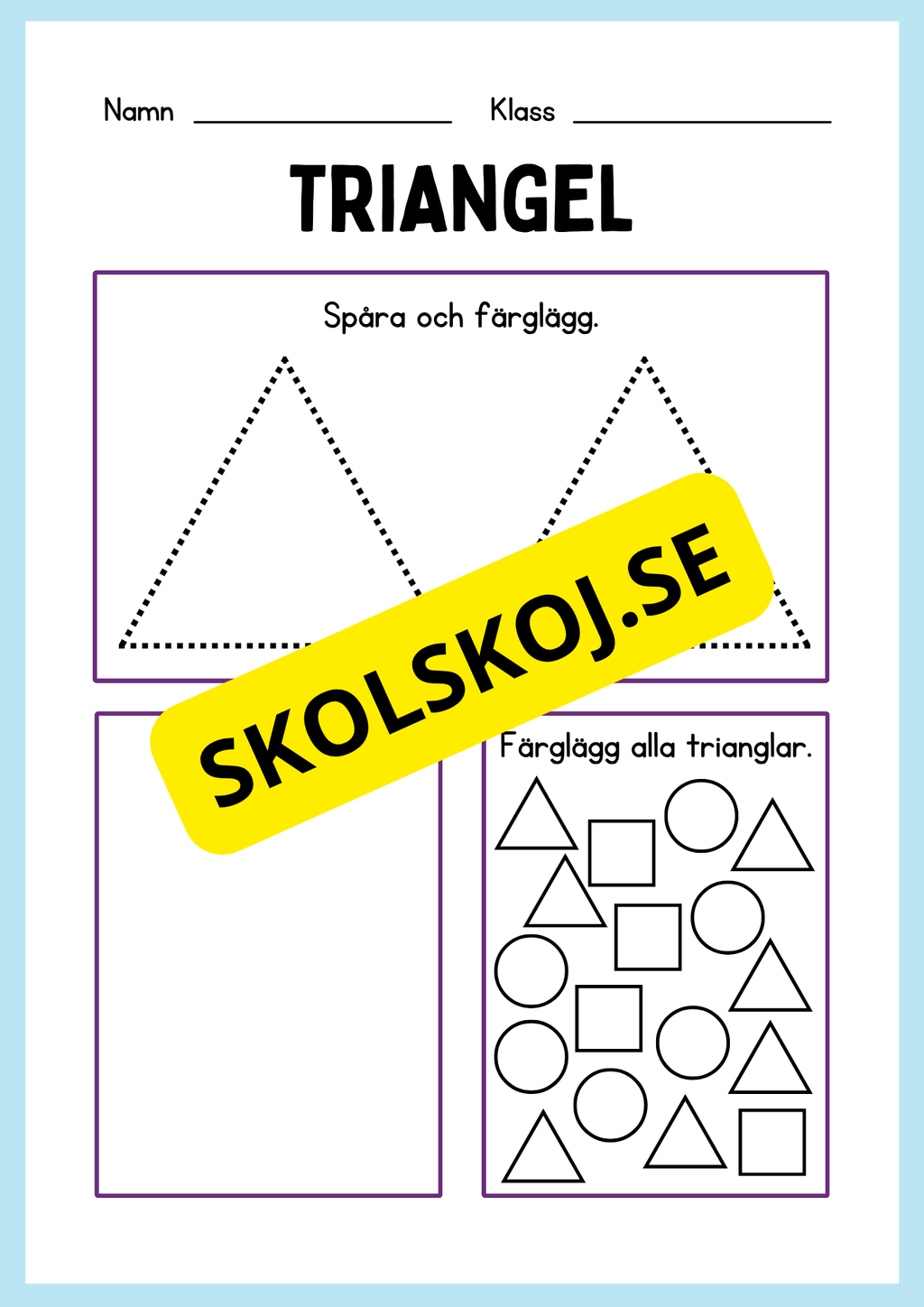 Geometriska former - Förskoleklass - Årskurs 3