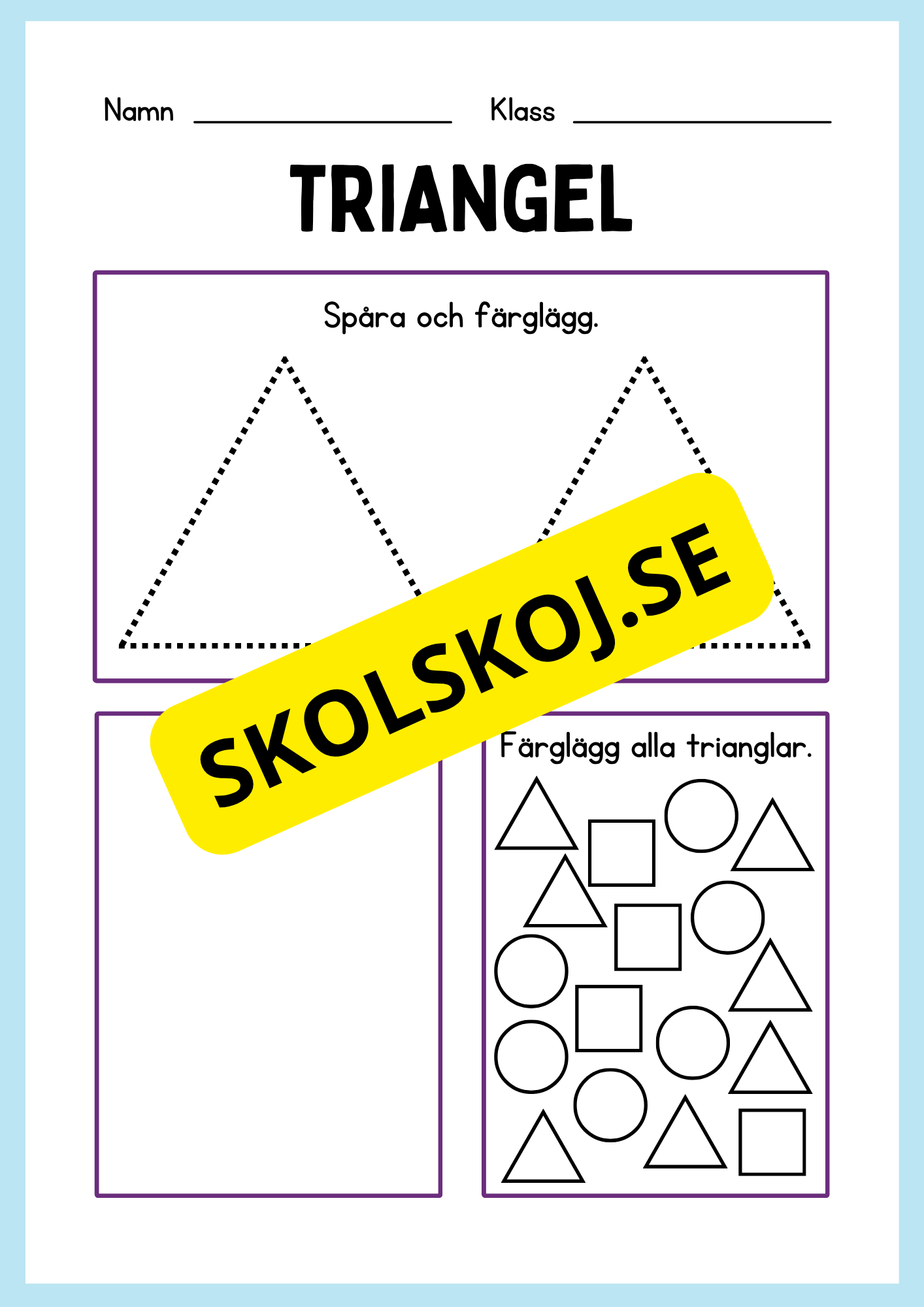 Geometriska former - Förskoleklass - Årskurs 3