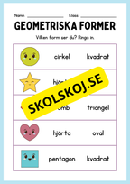 Geometriska former - Förskoleklass - Årskurs 3