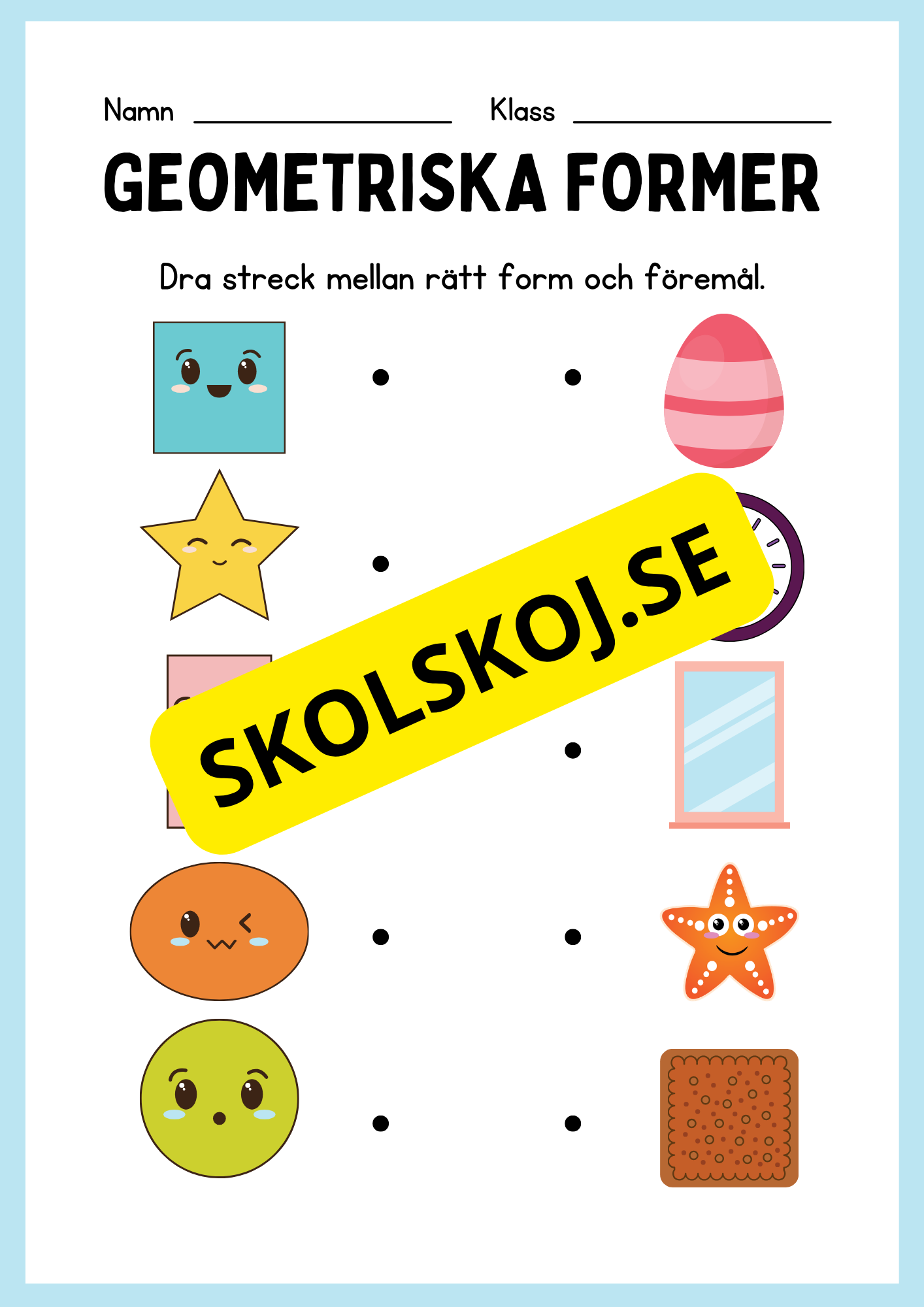 Geometriska former - Förskoleklass - Årskurs 3