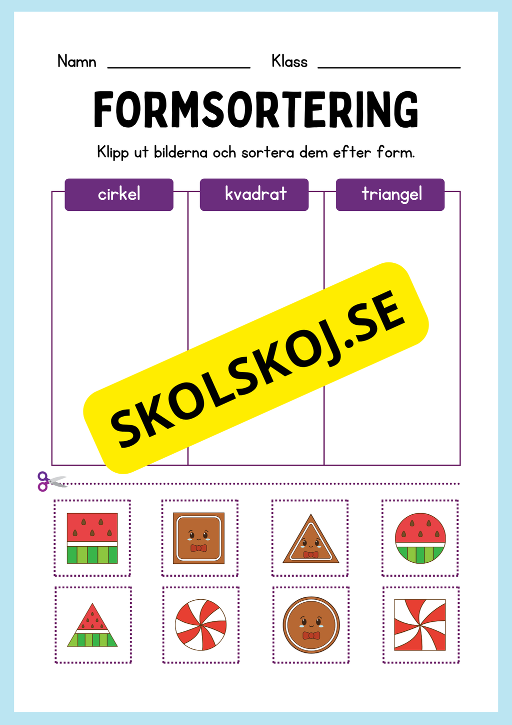 Geometriska former - Förskoleklass - Årskurs 3