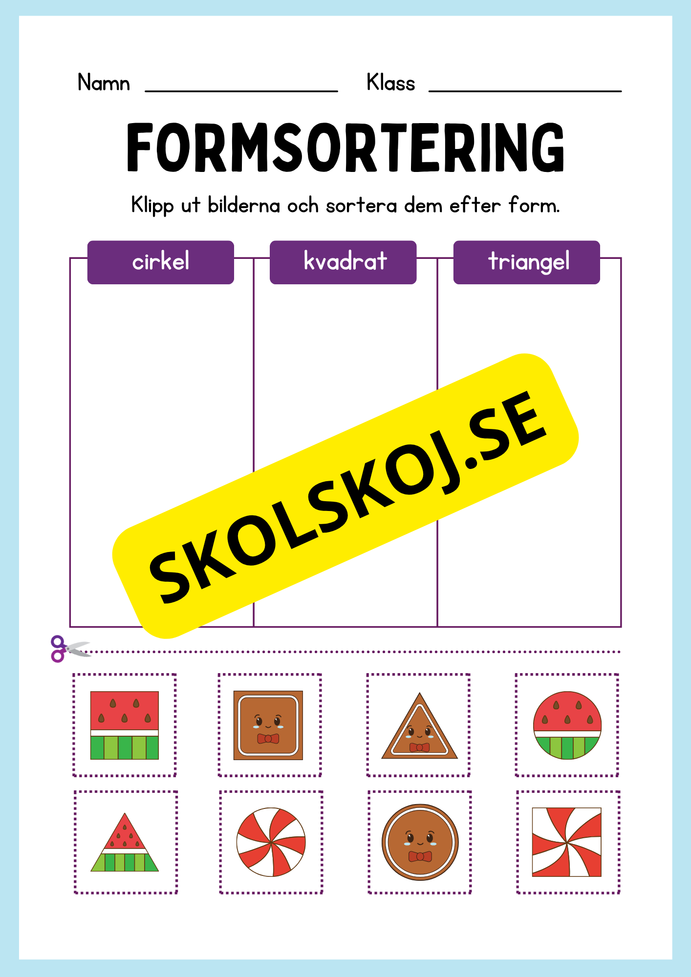 Geometriska former - Förskoleklass - Årskurs 3