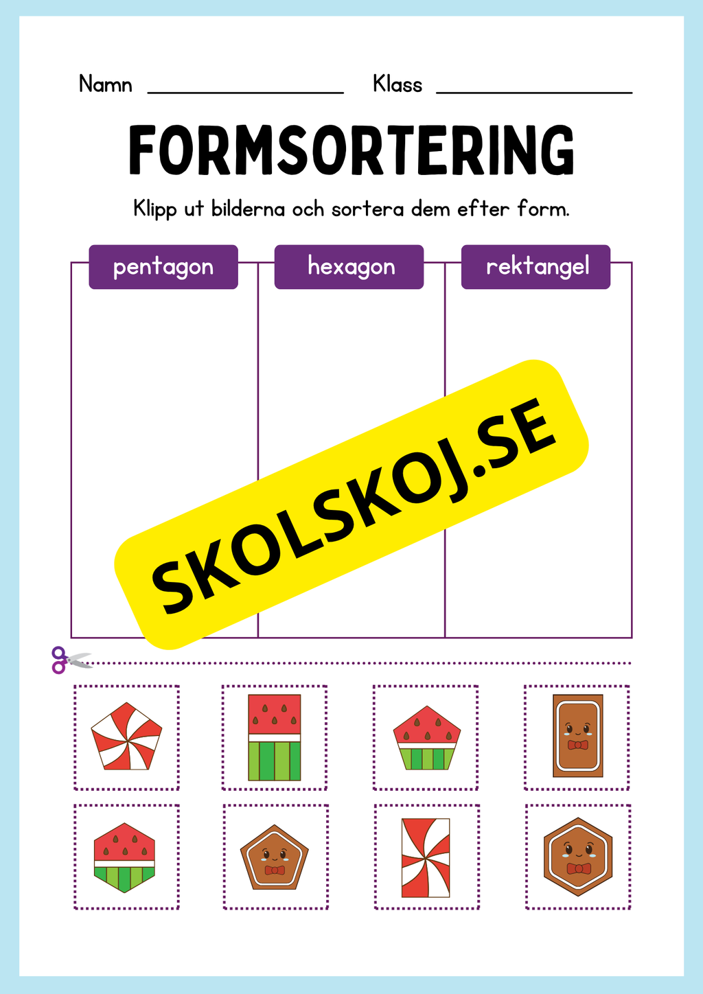 Geometriska former - Förskoleklass - Årskurs 3