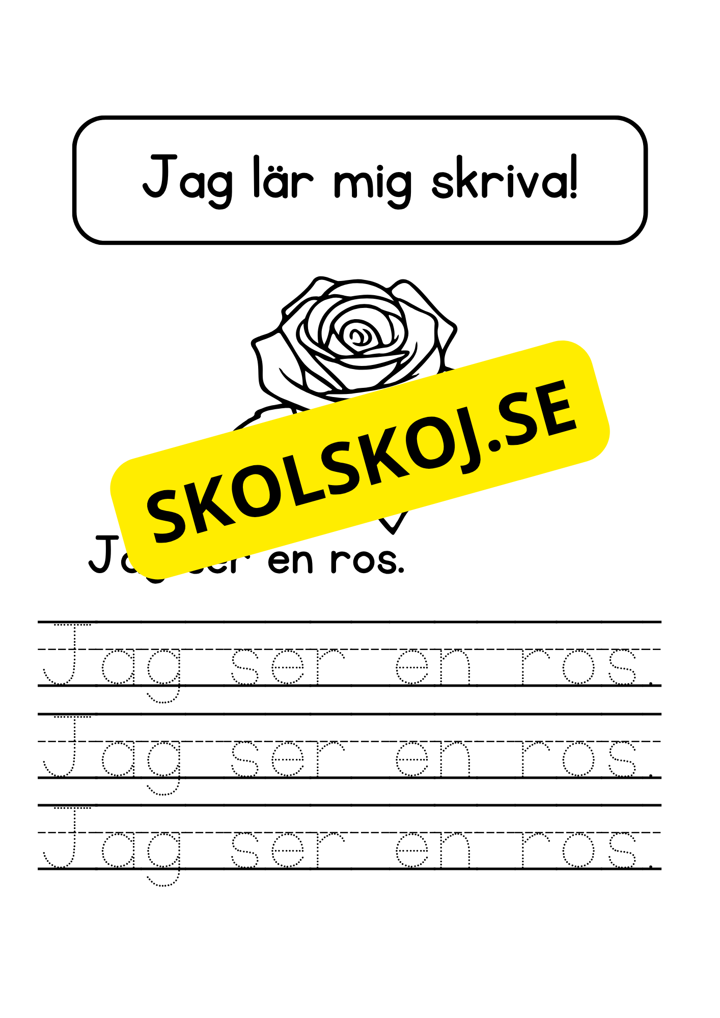 Jag lär mig skriva - Jag ser jag har