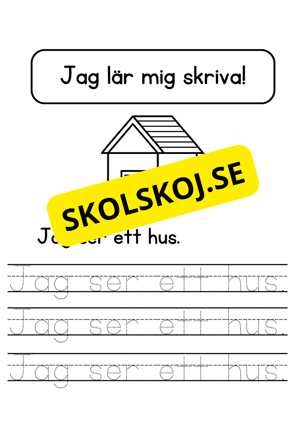 Jag lär mig skriva - Jag ser jag har
