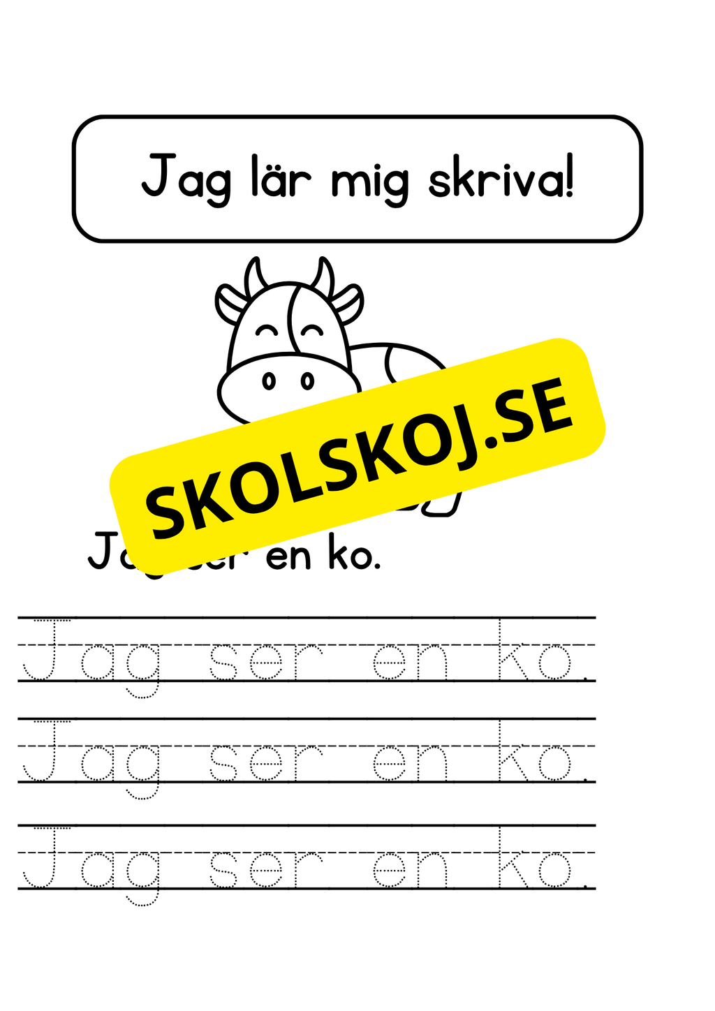 Jag lär mig skriva - Jag ser jag har