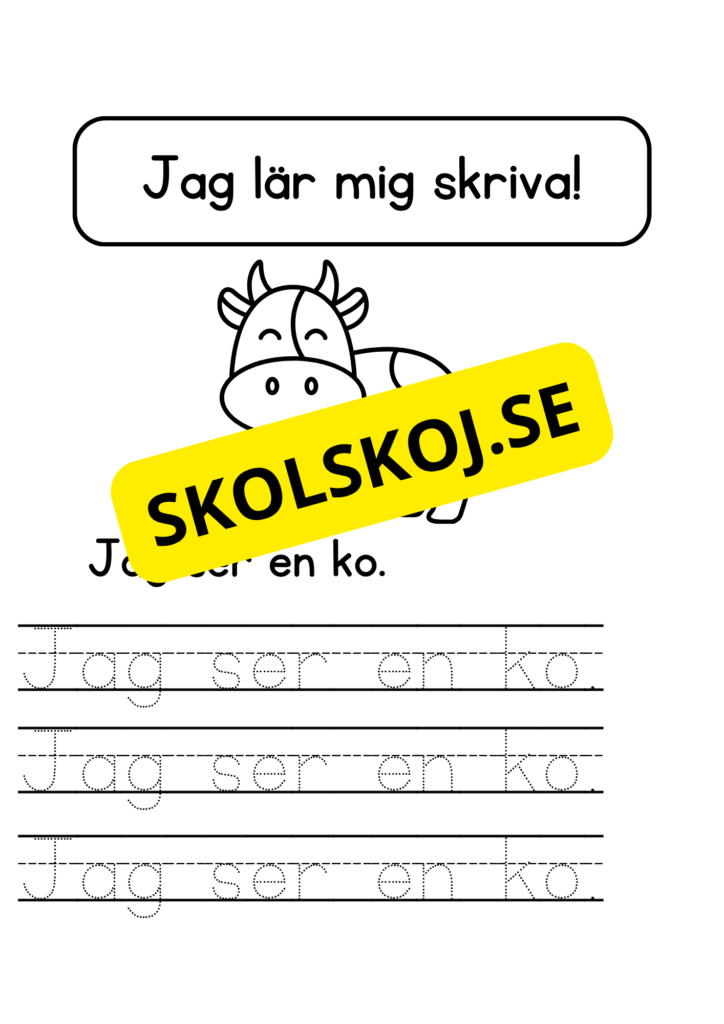 Jag lär mig skriva - Jag ser jag har