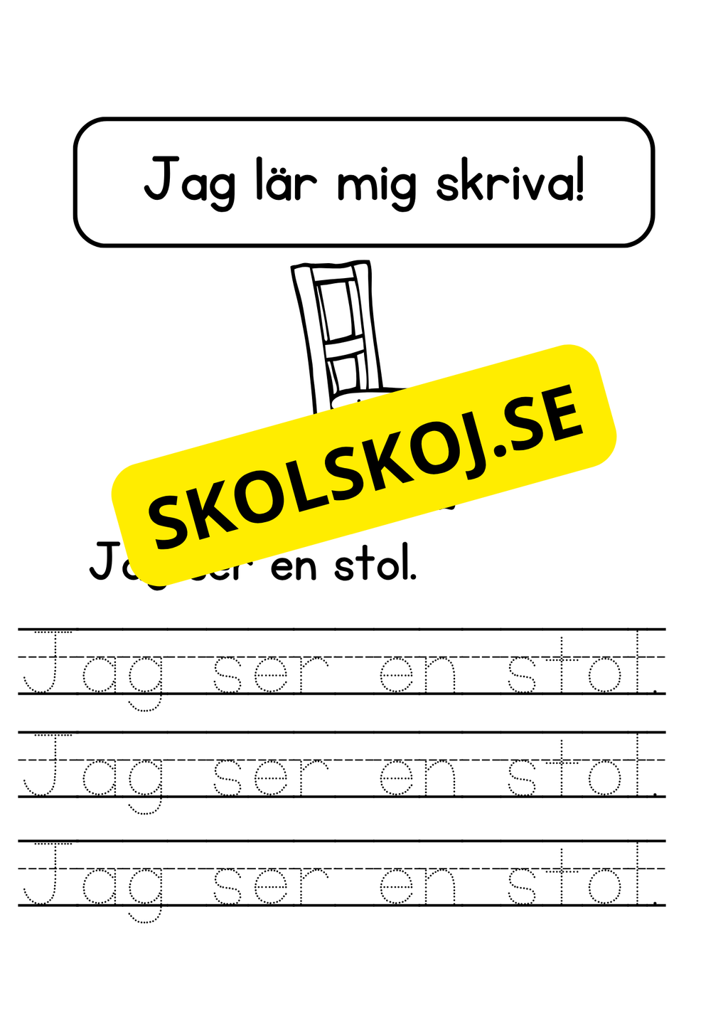 Jag lär mig skriva - Jag ser jag har