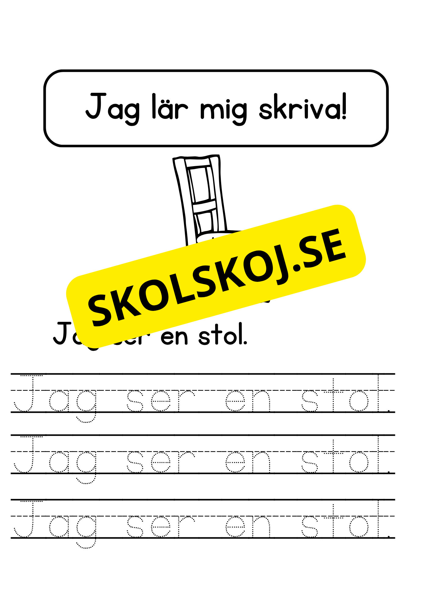 Jag lär mig skriva - Jag ser jag har