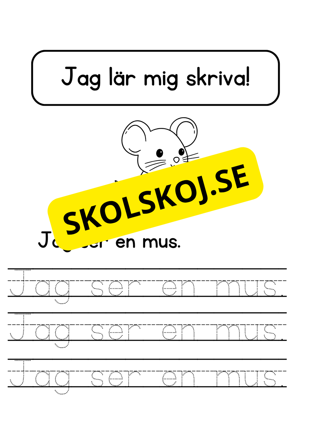 Jag lär mig skriva - Jag ser jag har