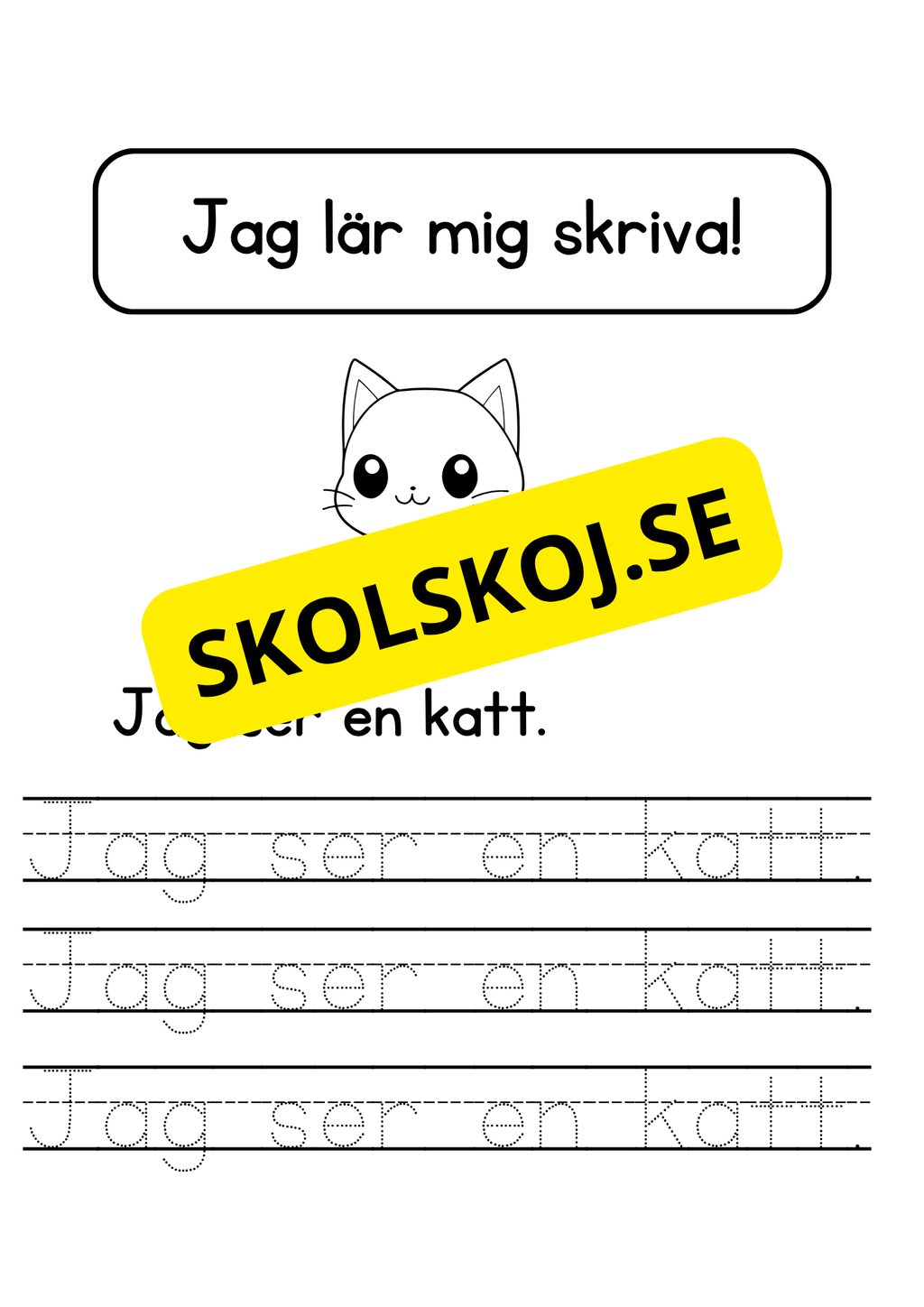Jag lär mig skriva - Jag ser jag har
