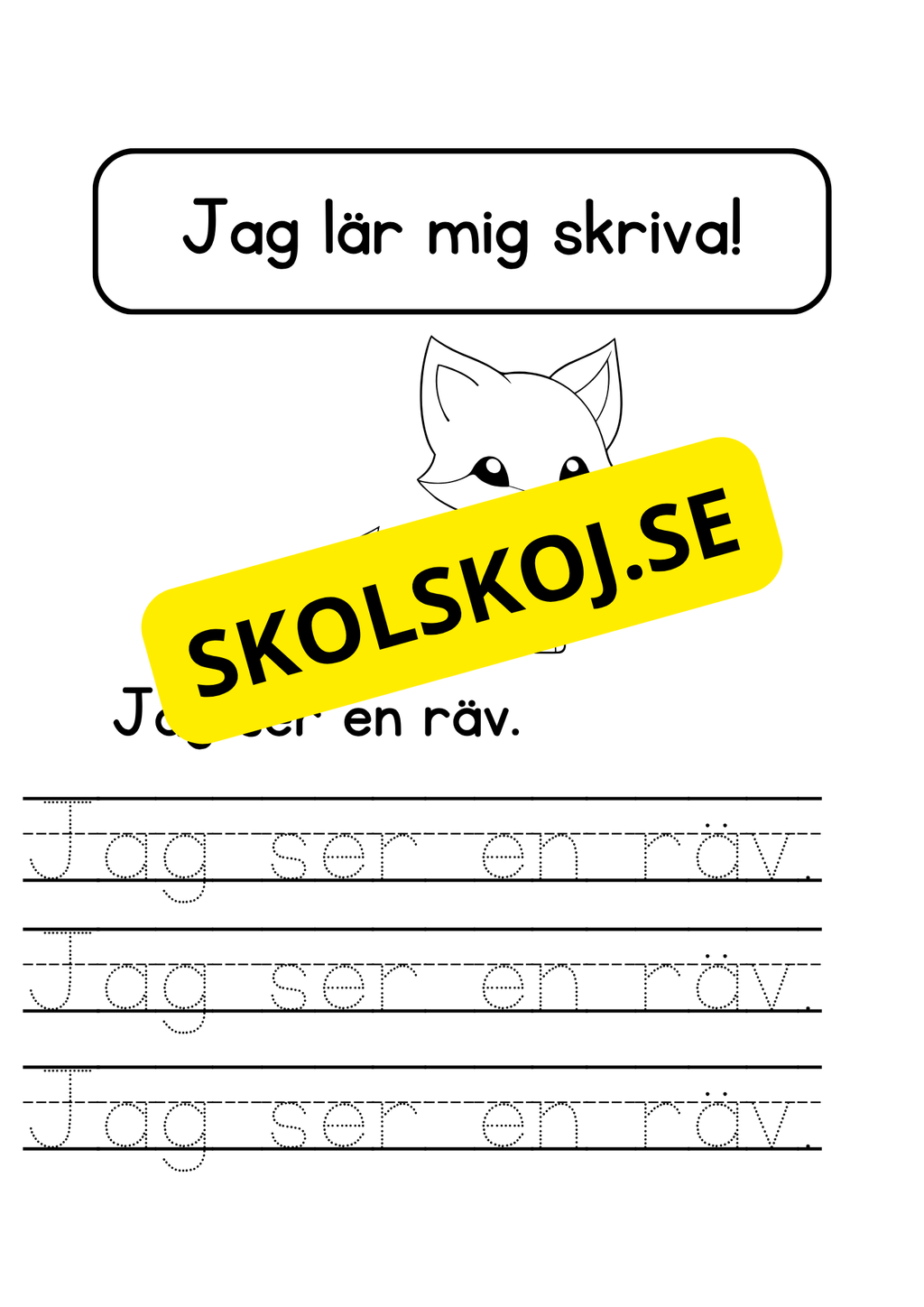 Jag lär mig skriva - Jag ser jag har