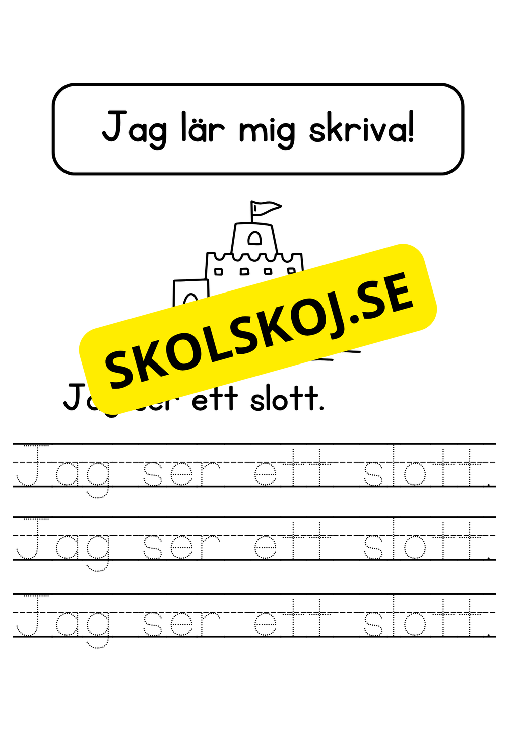 Jag lär mig skriva - Jag ser jag har