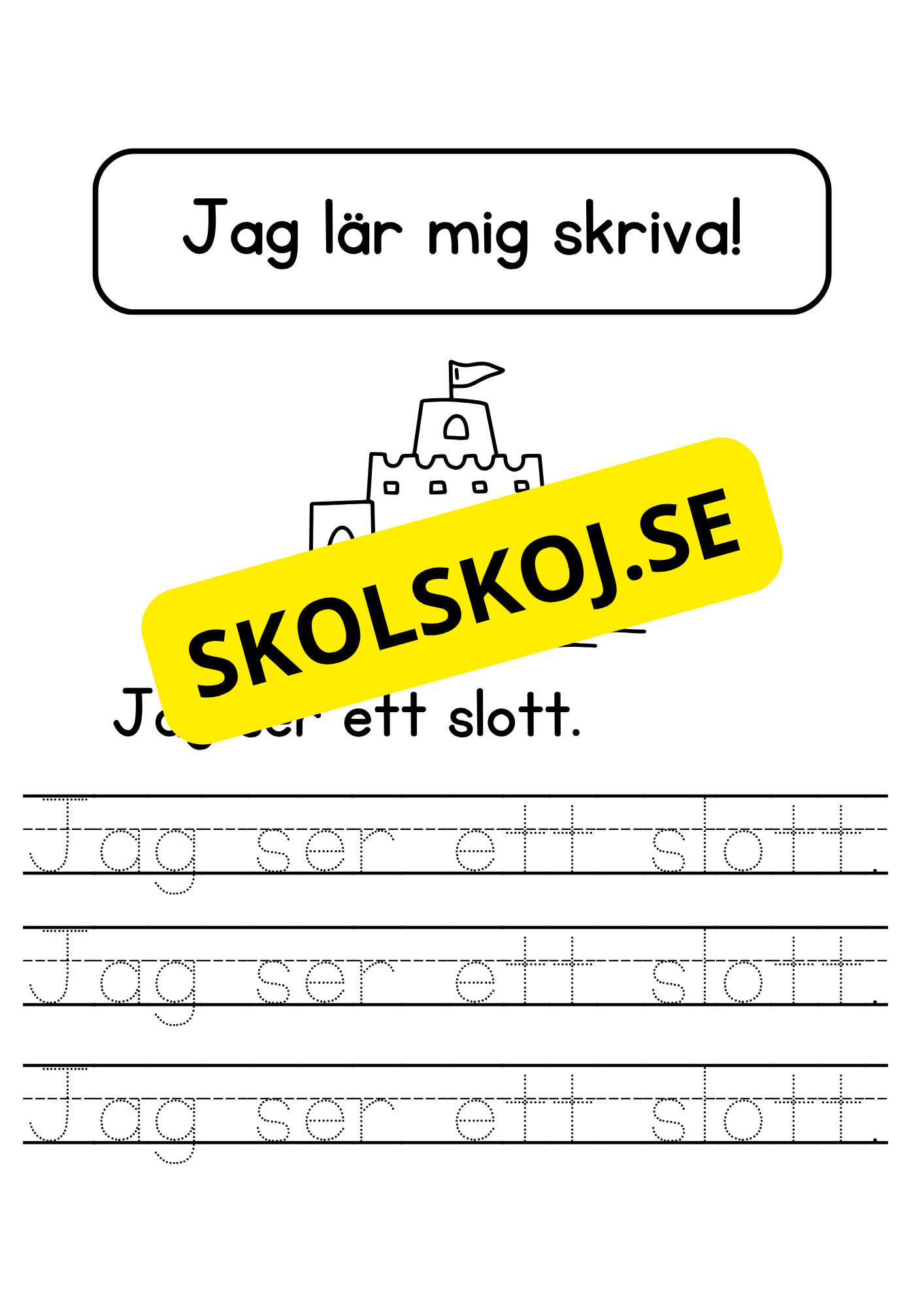 Jag lär mig skriva - Jag ser jag har