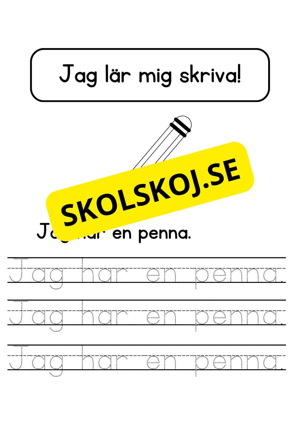 Jag lär mig skriva - Jag ser jag har