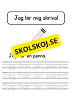 Jag lär mig skriva - Jag ser jag har