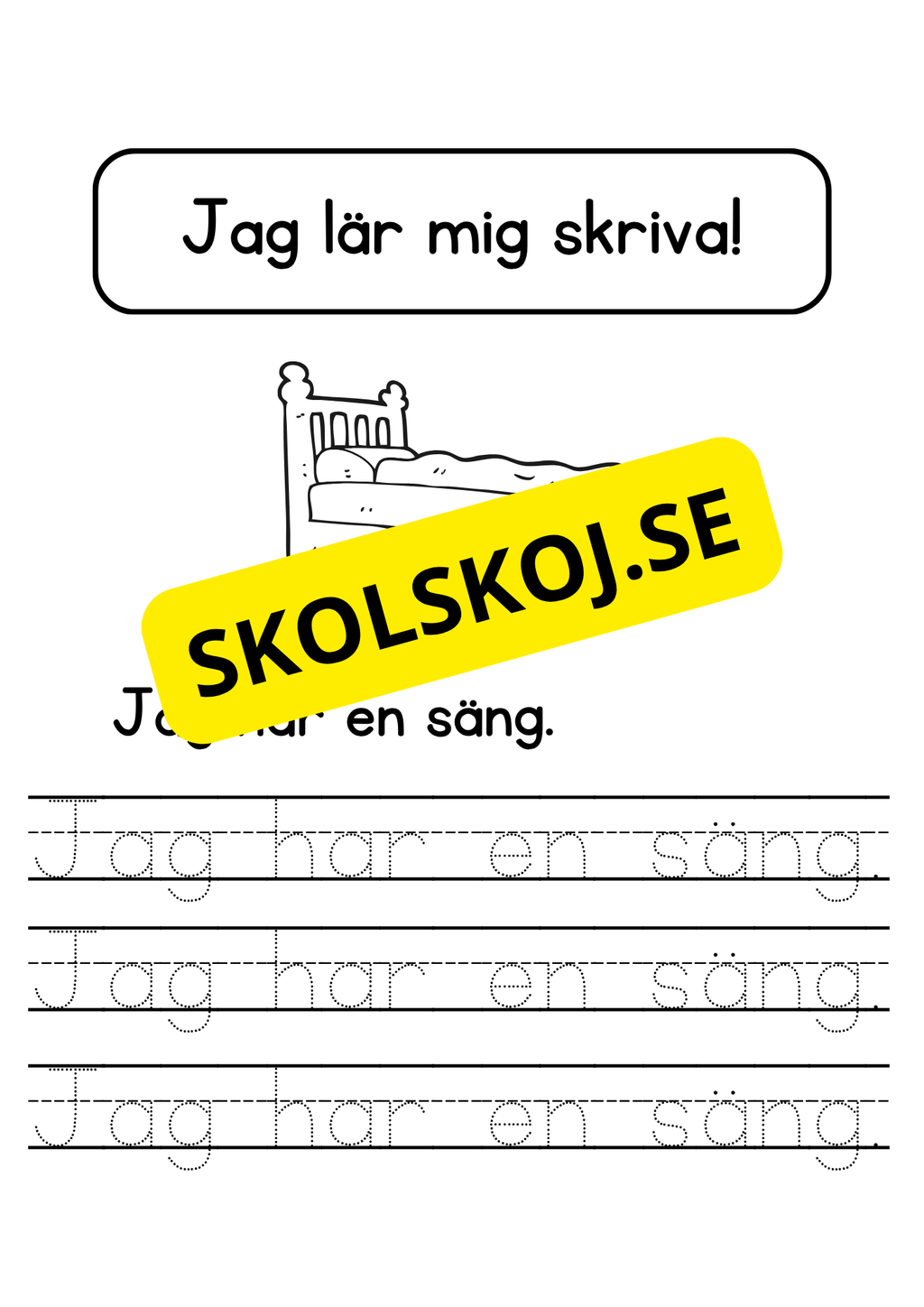 Jag lär mig skriva - Jag ser jag har