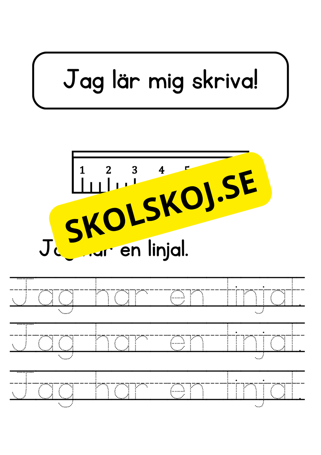 Jag lär mig skriva - Jag ser jag har