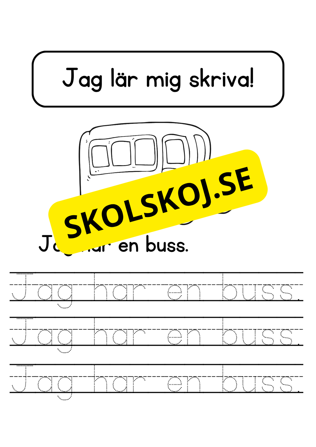 Jag lär mig skriva - Jag ser jag har