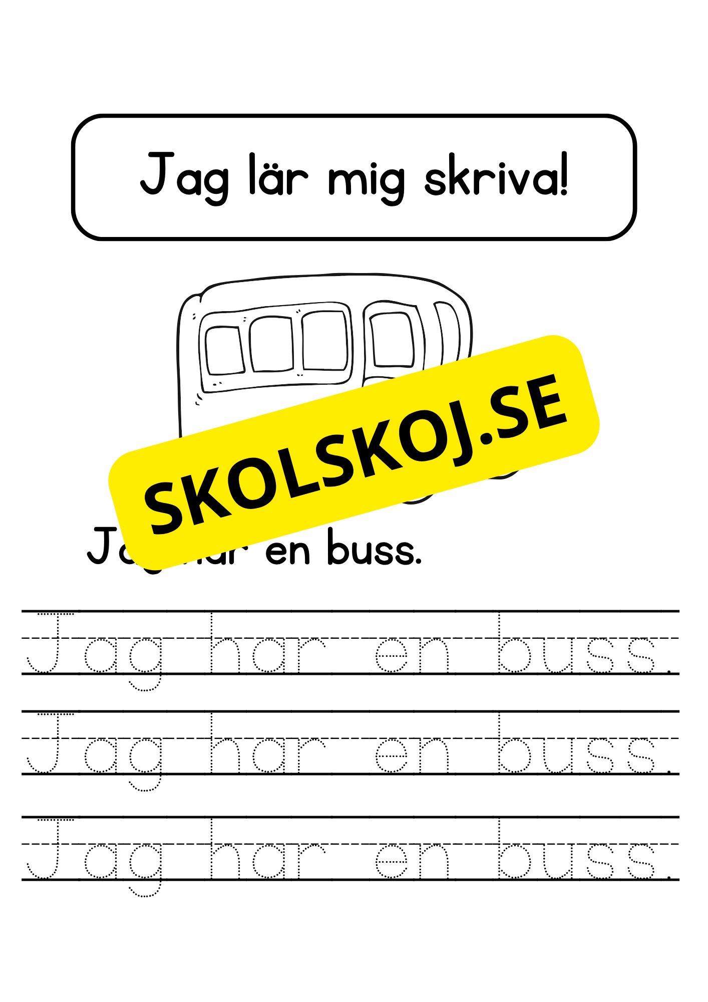 Jag lär mig skriva - Jag ser jag har