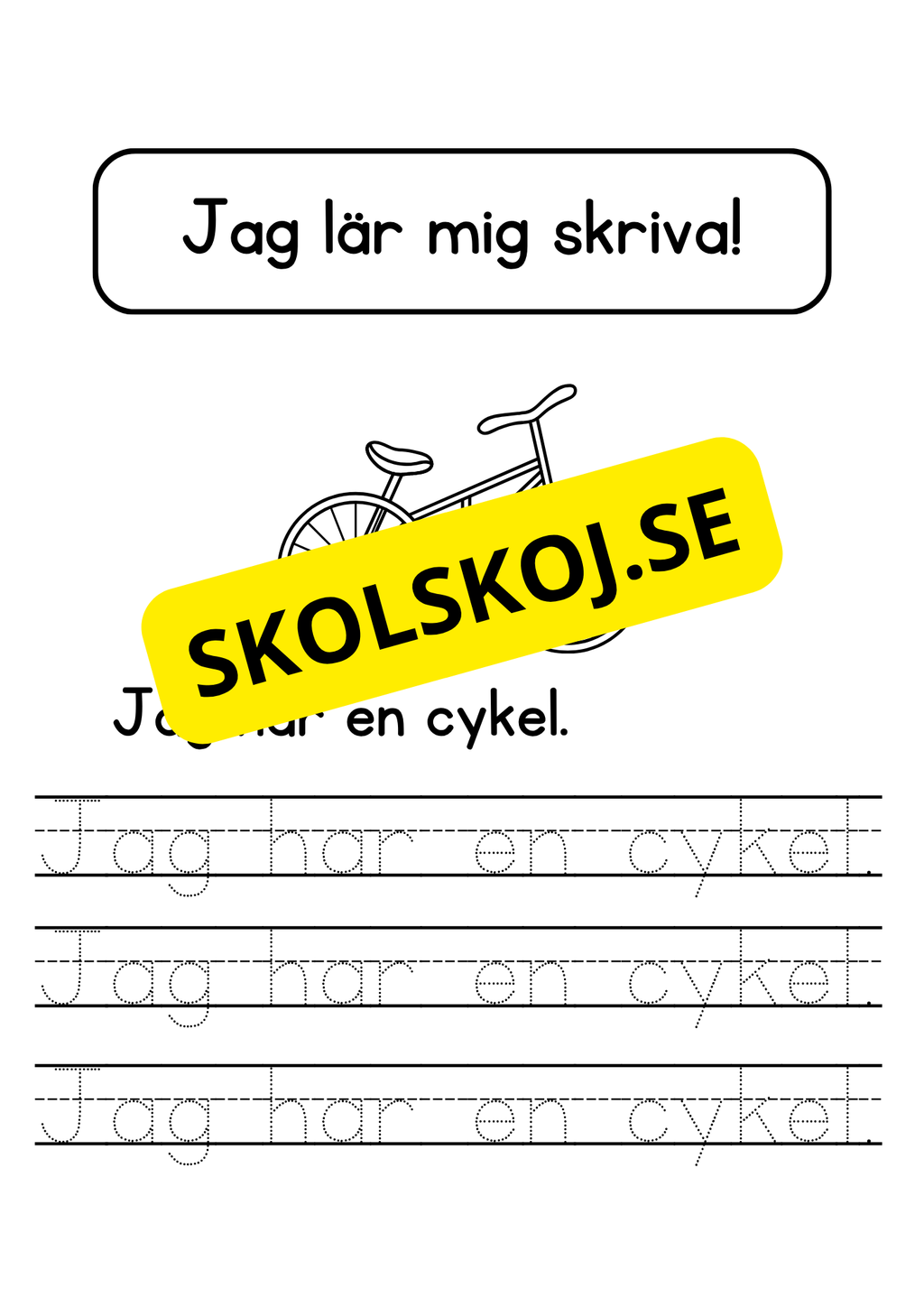 Jag lär mig skriva - Jag ser jag har