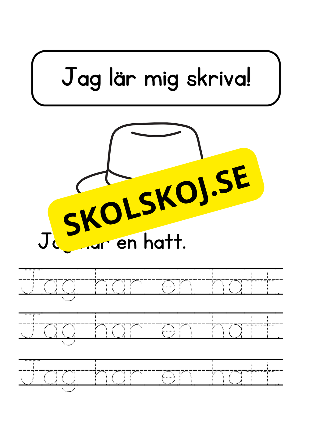 Jag lär mig skriva - Jag ser jag har