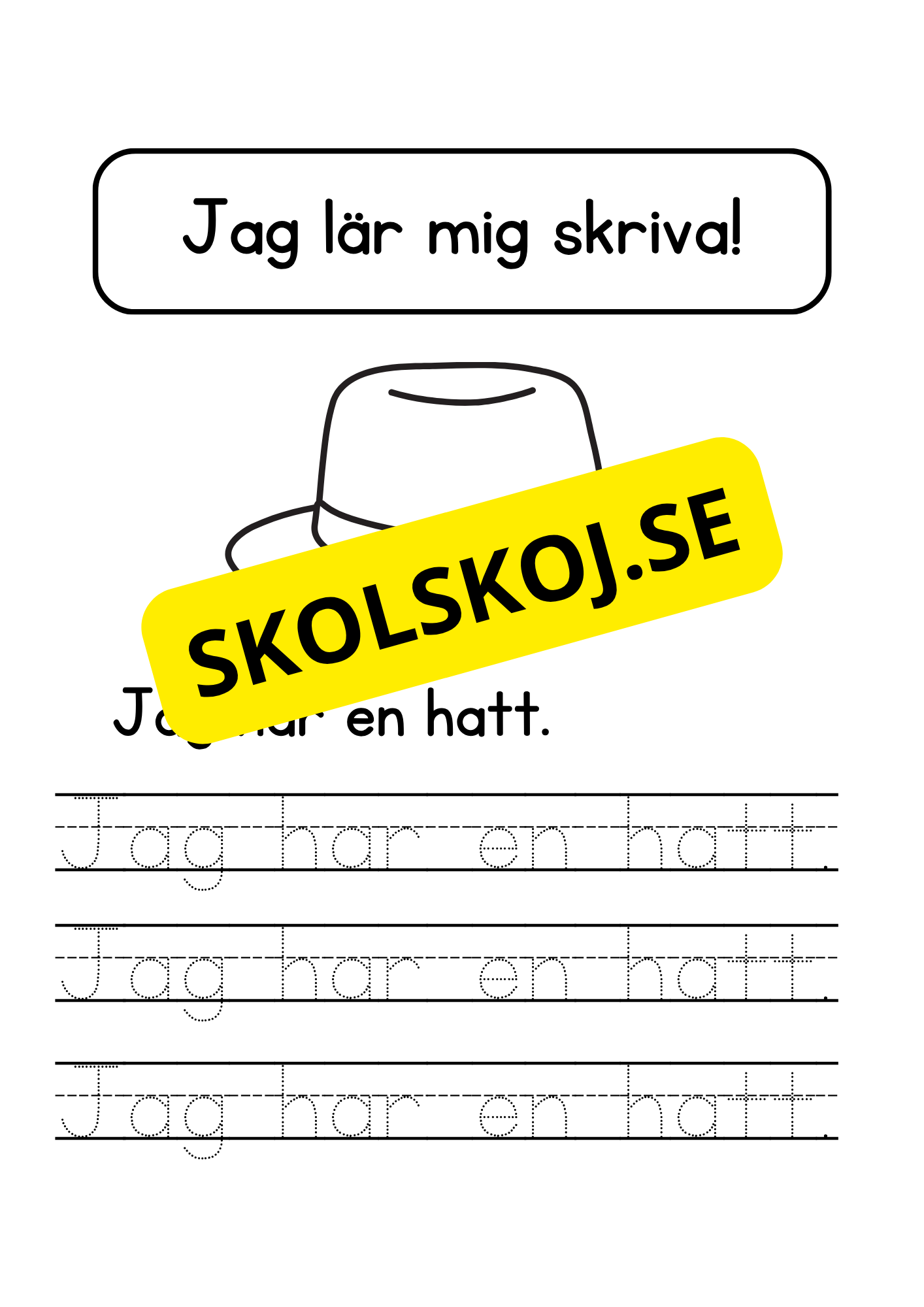 Jag lär mig skriva - Jag ser jag har