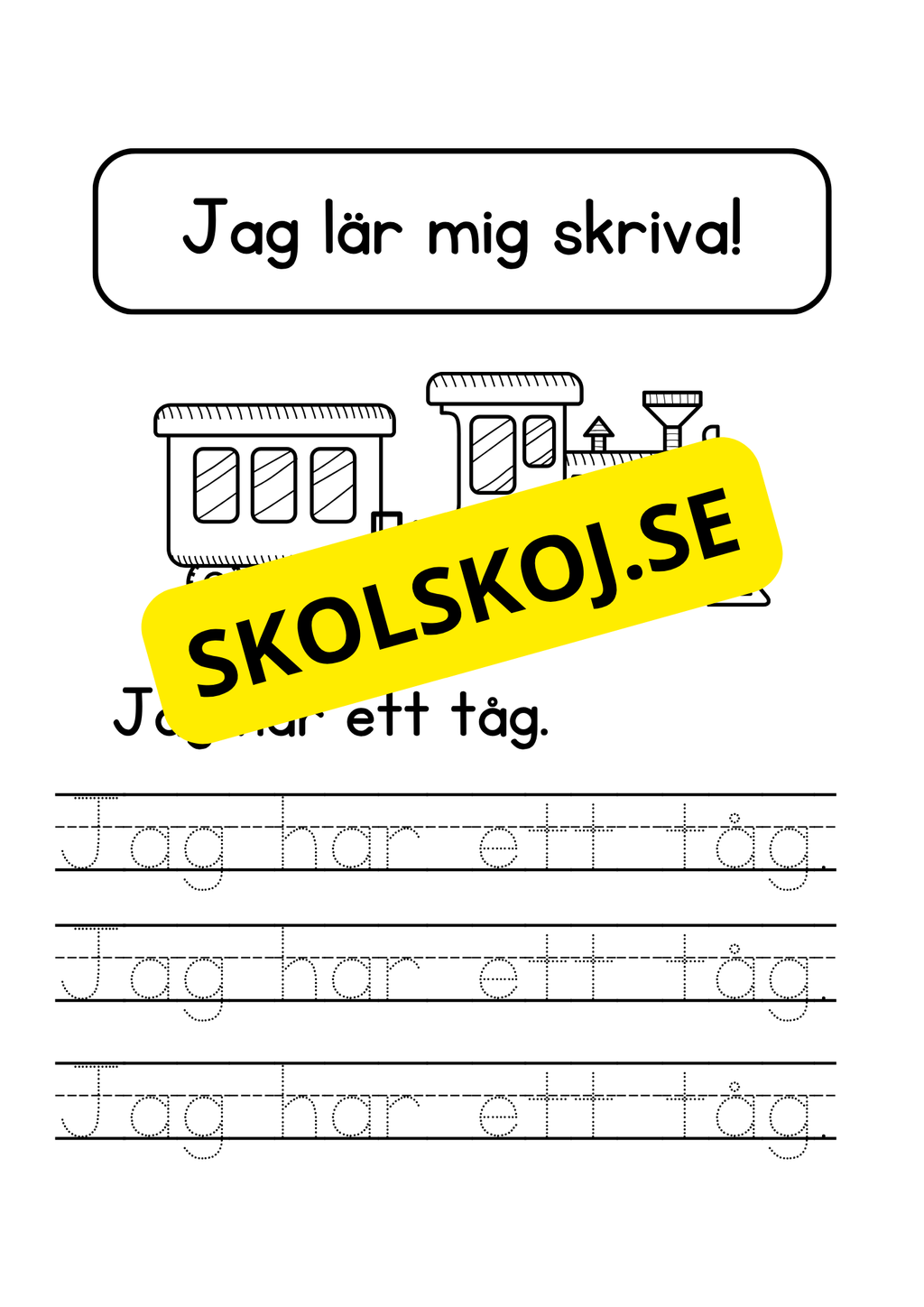 Jag lär mig skriva - Jag ser jag har