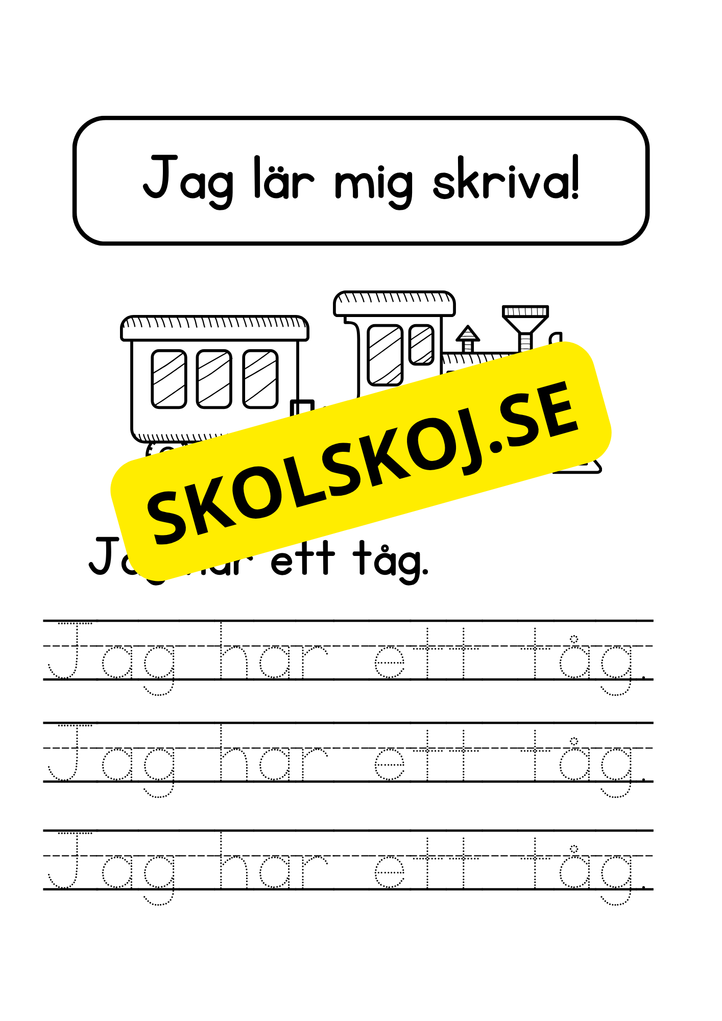 Jag lär mig skriva - Jag ser jag har