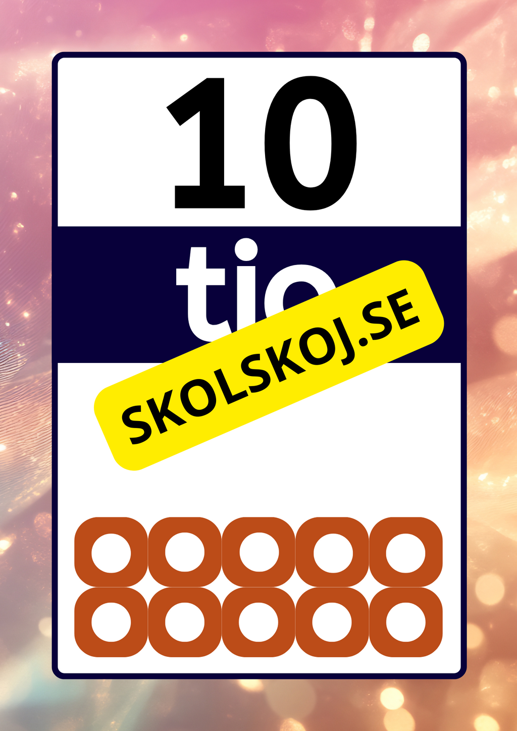 Väggsiffror - 1 - 20 - A4 format