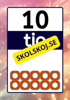 Väggsiffror - 1 - 20 - A4 format
