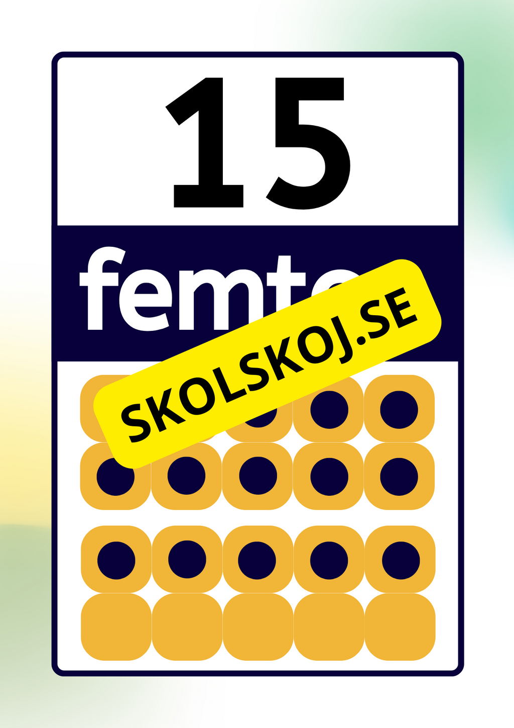 Väggsiffror - 1 - 20 - A4 format