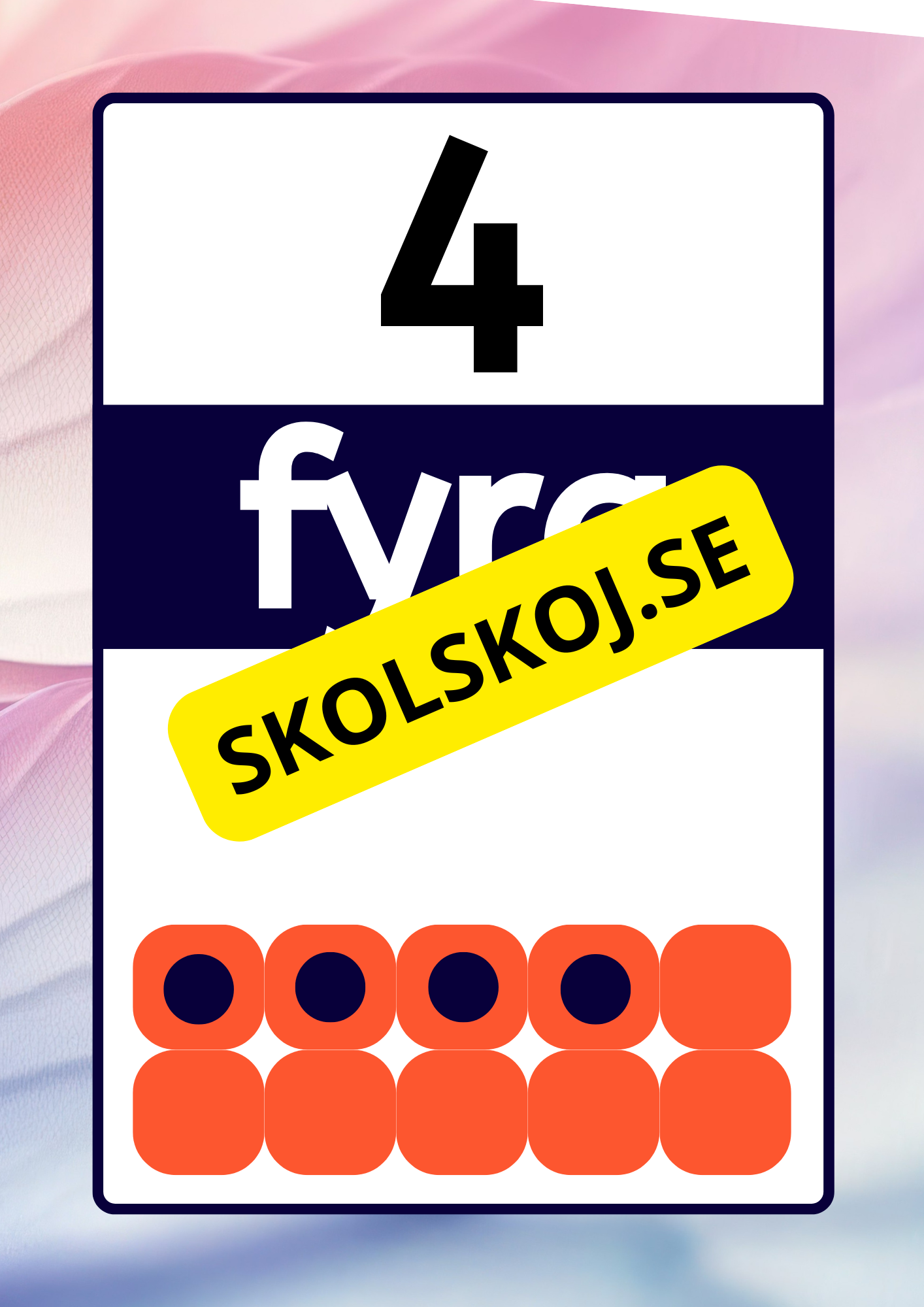 Väggsiffror - 1 - 20 - A4 format