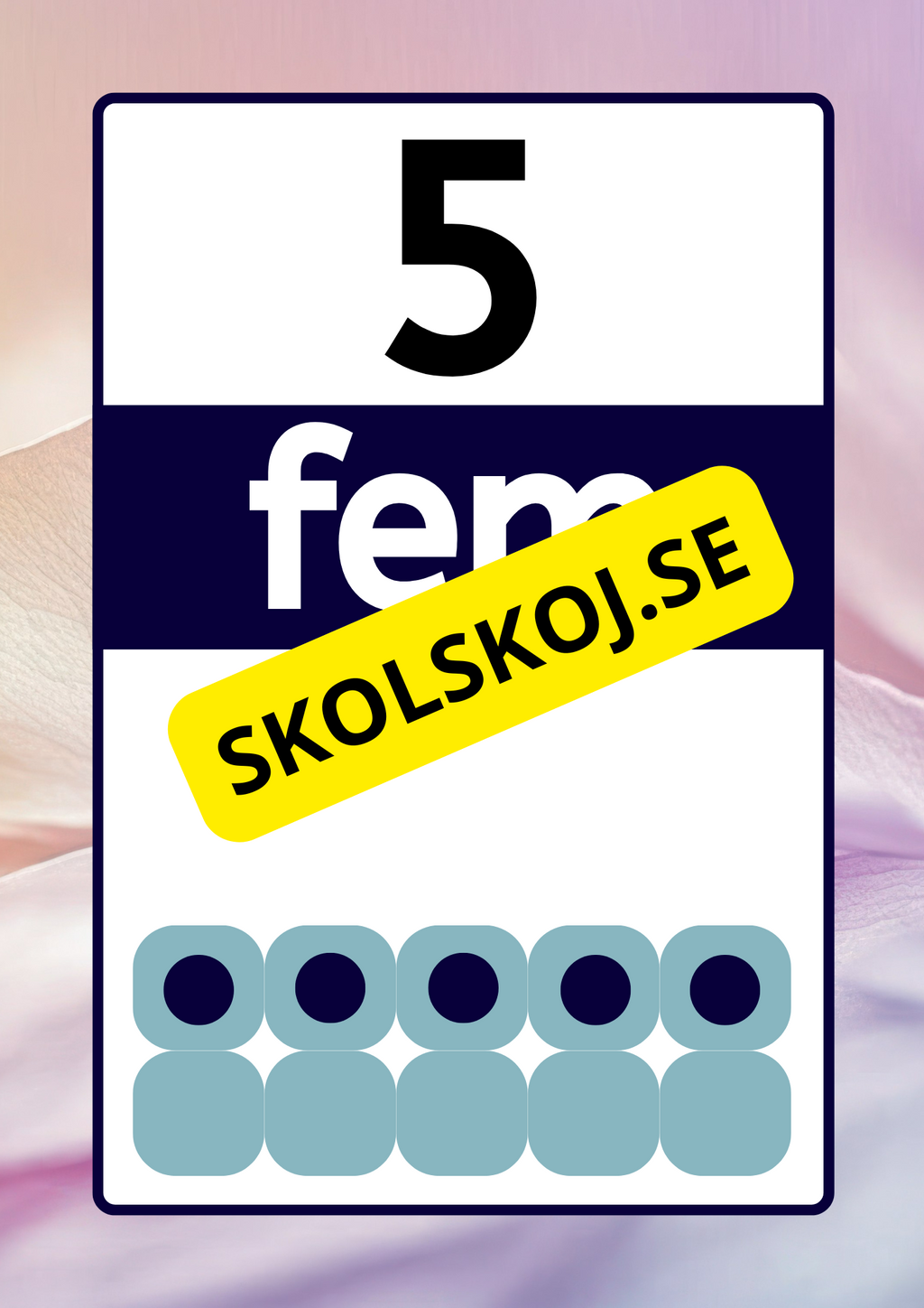 Väggsiffror - 1 - 20 - A4 format