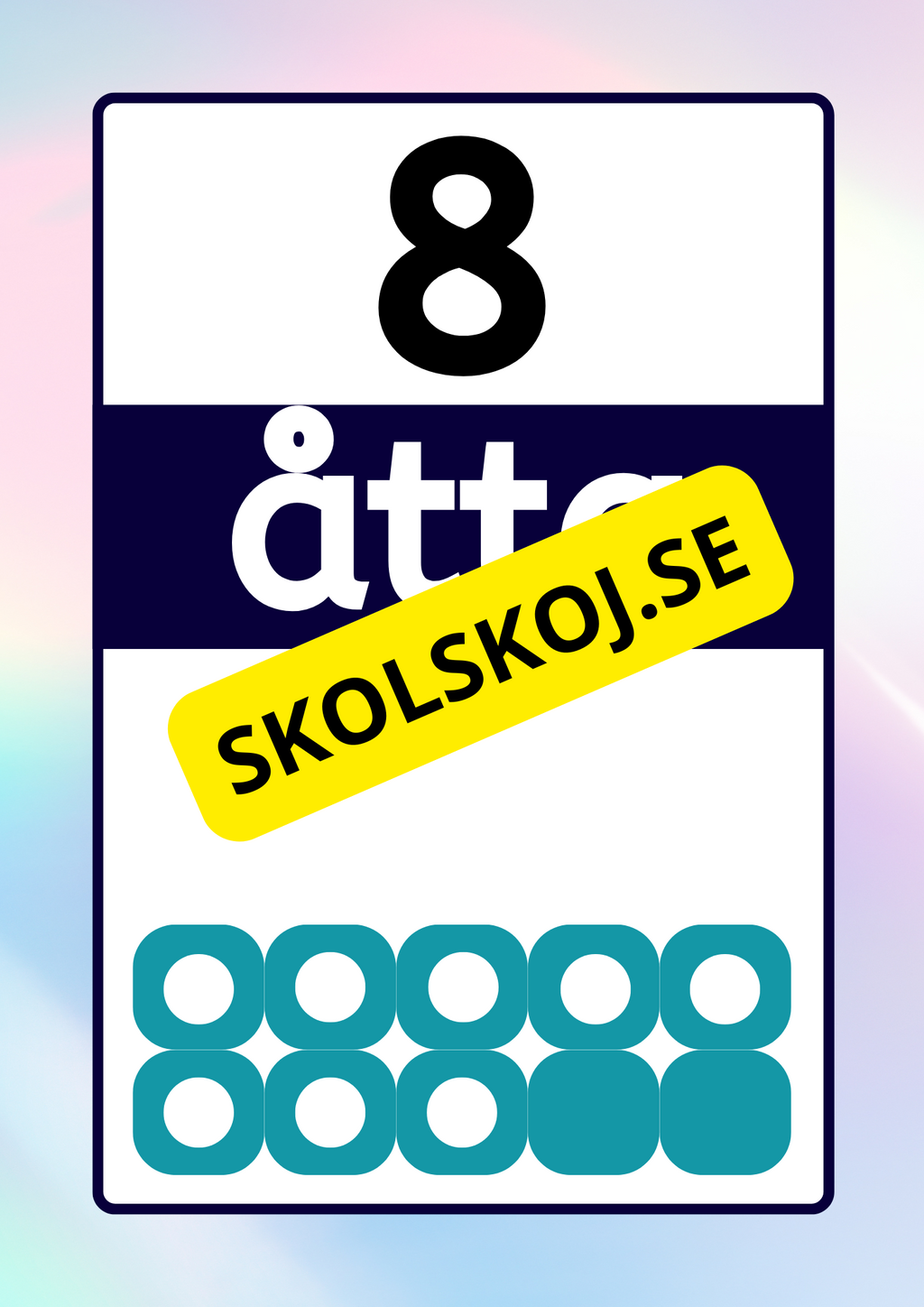 Väggsiffror - 1 - 20 - A4 format