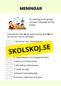 Meningar - Svenska