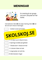 Meningar - Svenska